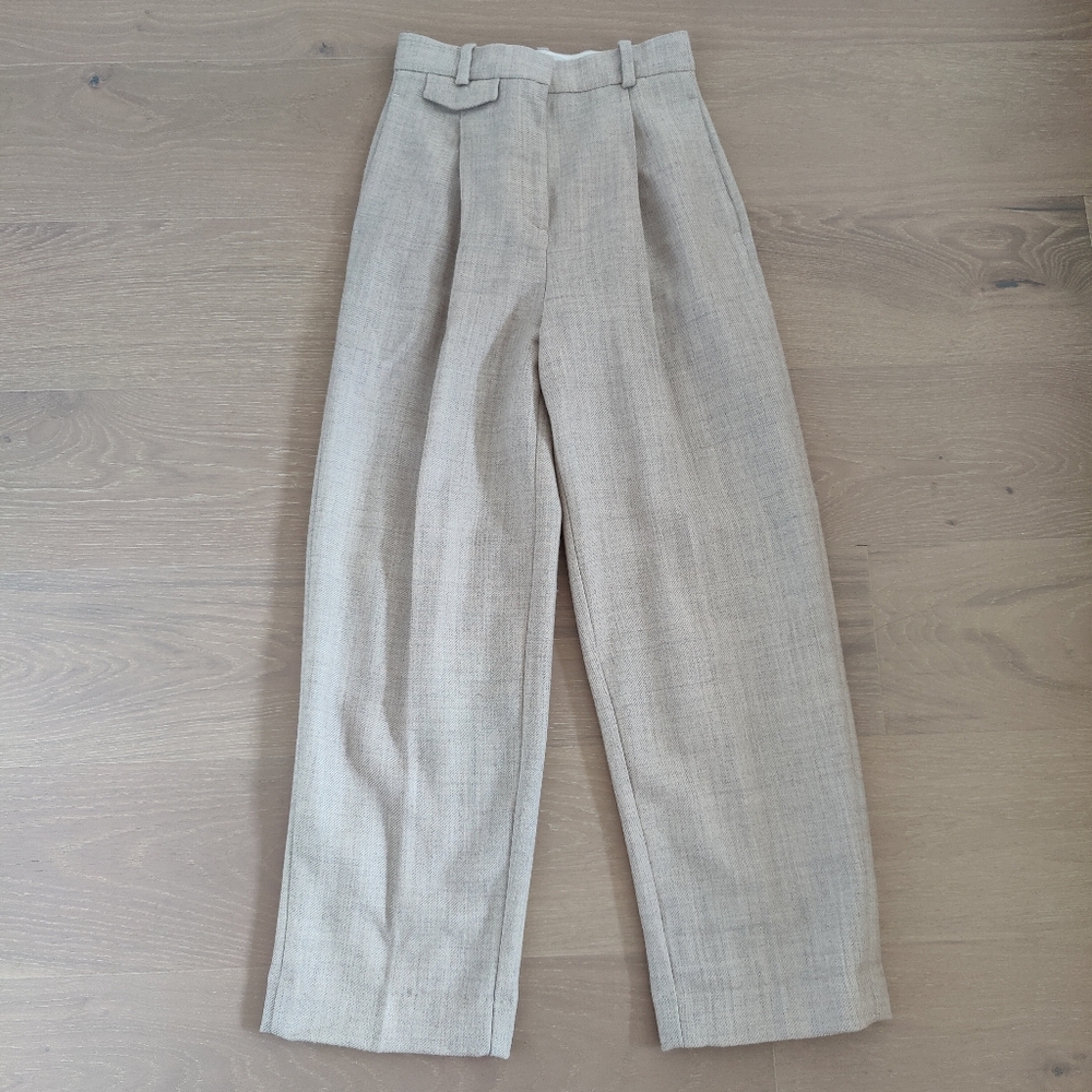 COS Pleated Wide-Leg Wool Pants